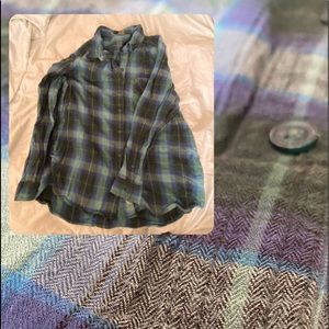 XL Plaid Cotton Eddie Bauer Button-up Long Sleeve